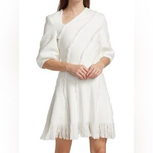 Jonathan Simkhai Rebekah Frayed Bouclé Mini Dress